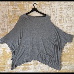 Anthropologie Bordeaux Oversized Drape Tee